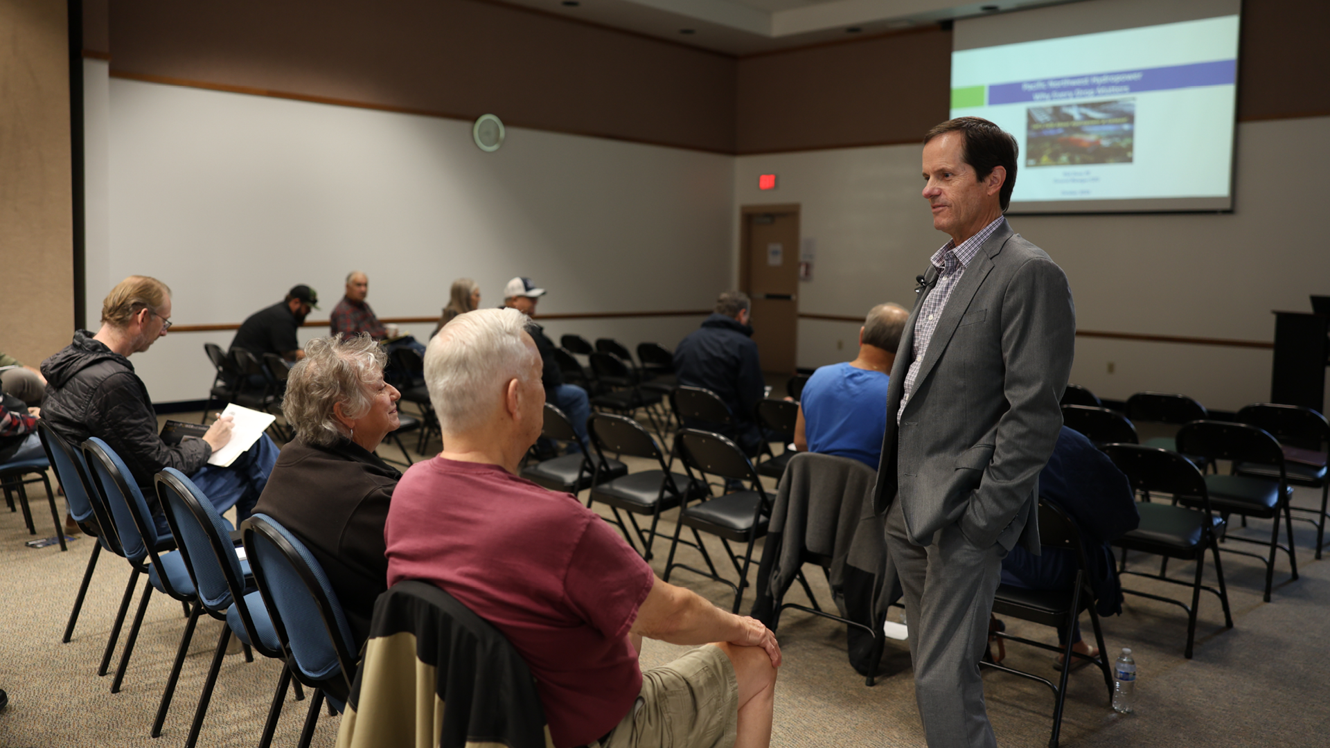 Photo of General Manager Rick Dunn interacting with the audience