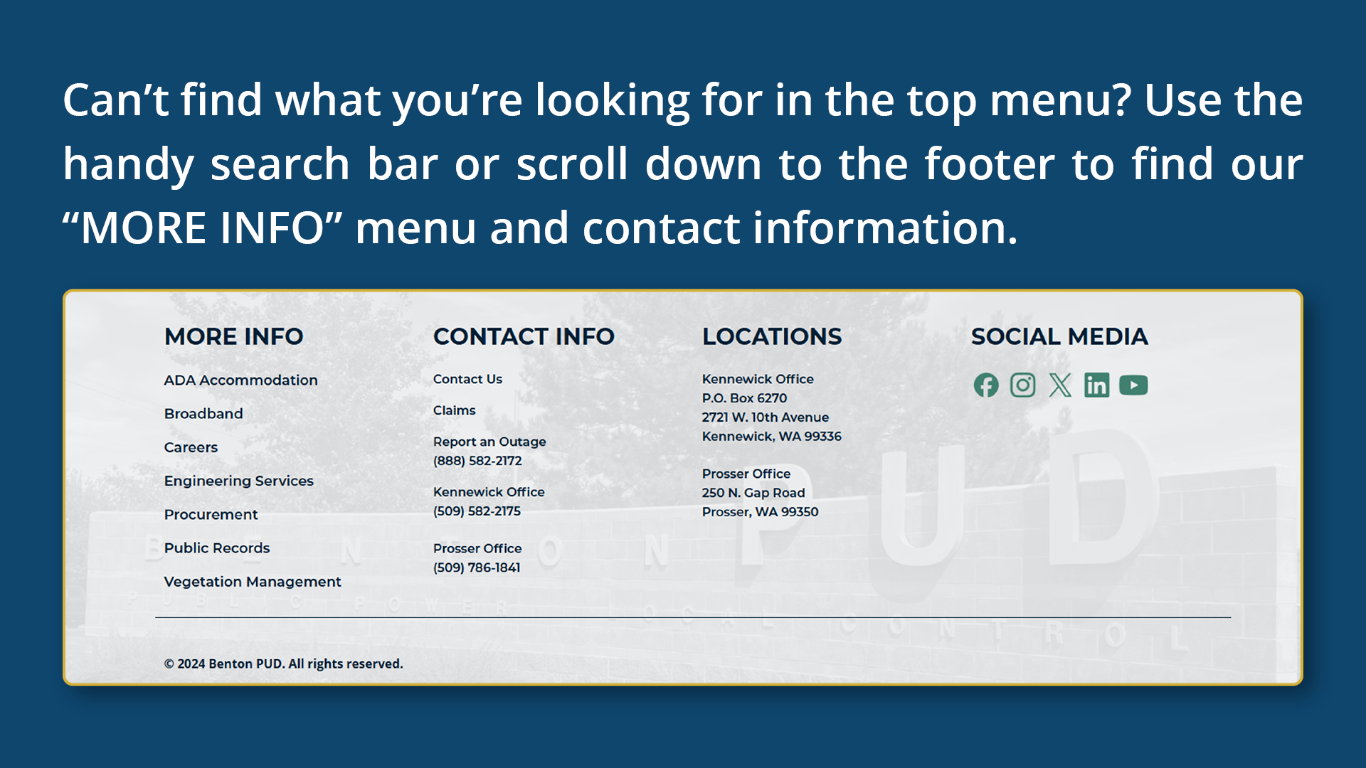 Footer and Search Functions